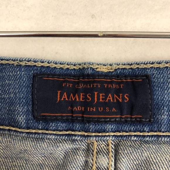 James Jeans Women's Size 26 James Twiggy Ankle Distressed Blue Skinny Jeans USA - Picture 10 of 13